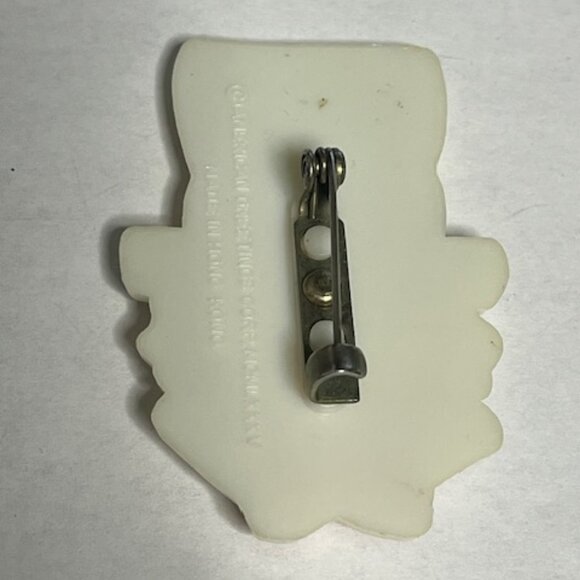 VTG Scrooge HUM-BUG! Googly Eyes Black Top Hat Spectacles Bow Tie Pin 1.5"x2.25" - Picture 4 of 12